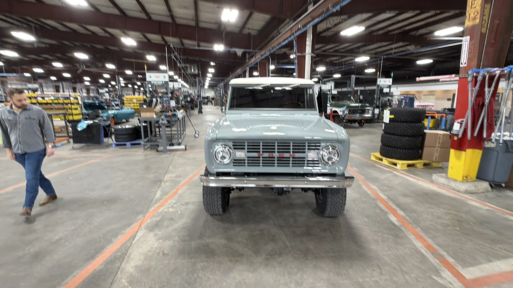 Front on in the shop