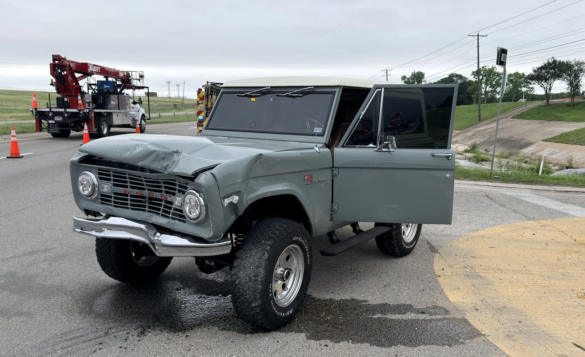 Bronco front damage